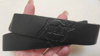 Cintura in Pelle Nera per Bambini (70cm)