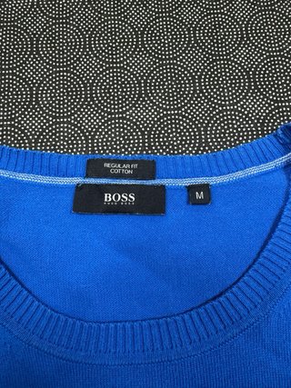 Jersey fino azul eléctrico Hugo Boss Talla M