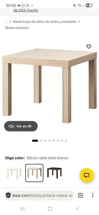 Mesa de centro IKEA efecto roble tinte
