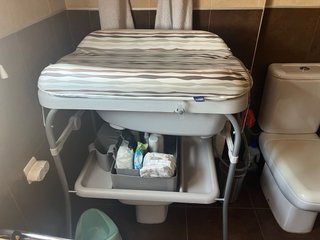 Bañera para bebé con cambiador