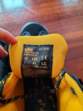 Botas de seguridad Site Rainhold negras y naranjas