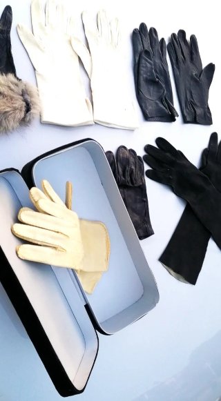 Guantes PIEL ANTIGUA + guardador