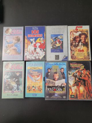 8 VHS Infantiles Disney y Más. 4€ el lote completo