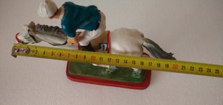 2 caballos con jockeys en resina. Danbury Mint