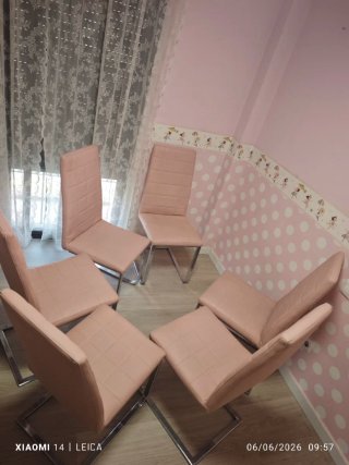 Juego de 6 sillas de comedor polipiel