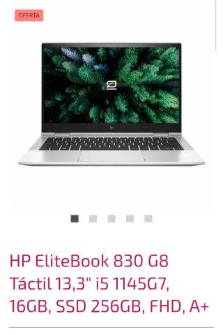 HP EliteBook 830 G8 Táctil i5 16GB SSD 256GB