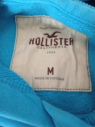 Sudadera Hollister Azul Turquesa Talla M