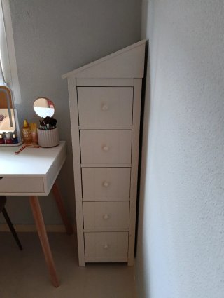 Cajonera blanca de madera