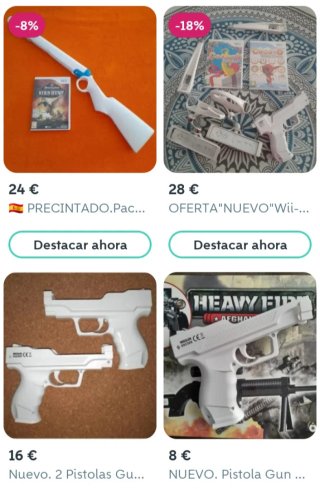 NUEVO. 2 Pistolas Wii y WiiU