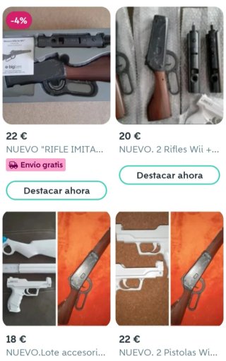 NUEVO. 2 Pistolas Wii y WiiU