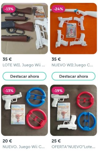 NUEVO. 2 Pistolas Wii y WiiU