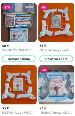 NUEVO. 2 Pistolas Wii y WiiU