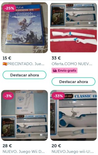 NUEVO. 2 Pistolas Wii y WiiU
