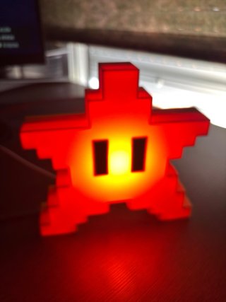 Lámpara LED Estrella Mario Bros RGB Pixel Art