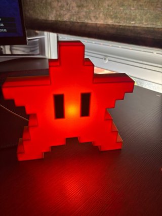 Lámpara LED Estrella Mario Bros RGB Pixel Art