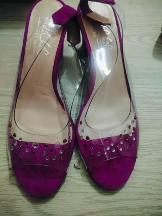Sandalias VediChiara Morado/Plata con Pedrería