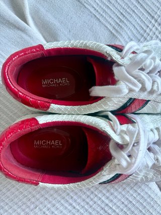 Michael Kors Zapatillas Mujer Blancas y Rojas