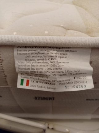 Rete ortopedica Eminflex regolabile più materasso