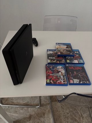 PS4 Slim 500GB Negra + 5 Juegos