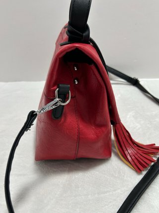 Bolso  Rojo Asa Mano y Bandolera