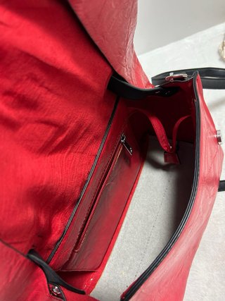 Bolso  Rojo Asa Mano y Bandolera