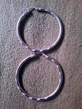 Pendientes aro de plata 925 pesados