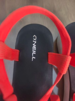 Sandalias O'Neill plataforma naranja y negro
