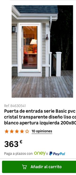 Balconera oscilobatiente con persiana