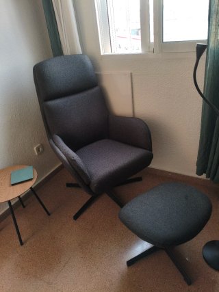 Sillón reclinable TANKEDAL gris oscuro