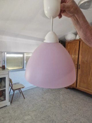 Lámparas de techo tulipán plástico x3