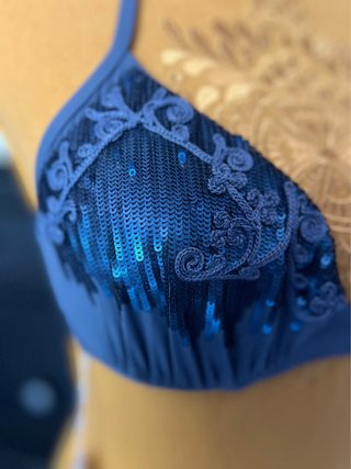 La Perla Bikini Top Sequined Luxury Swimwear New With Tags (284€)