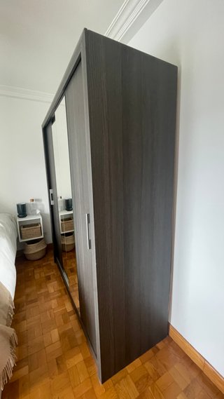 Armario 203x175x60cm Madera Gris Oscuro
