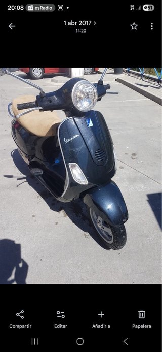 Vespa Negra Automática Scooter