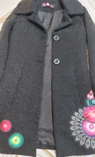 Abrigo Desigual niña negro
