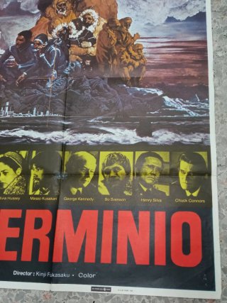 Cartel de cine de "Exterminio". 1980.