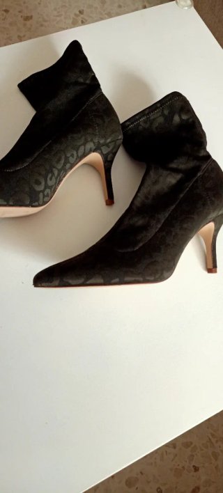 Botines Animal Print Verde y Marrón