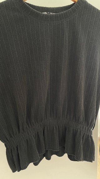 Jersey peplum Zara negro