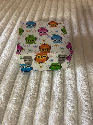 Caja joyero pequeña búhos multicolor