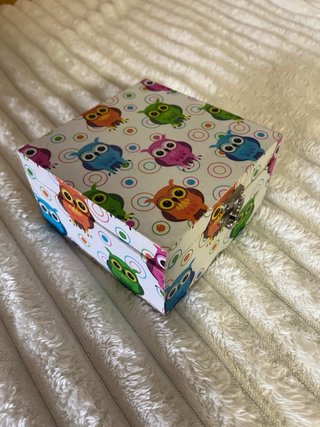Caja joyero pequeña búhos multicolor