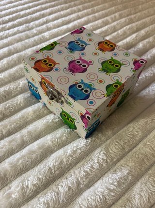 Caja joyero pequeña búhos multicolor