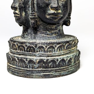 Cabeza dios Hindú Brahma bronce Jemer s.XII