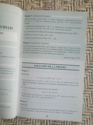 Selectividad Matemáticas I Pruebas 1997