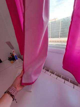 Cortinas fucsia de tela