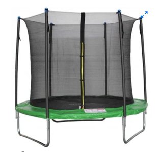 Cama elástica 240 cm con red de seguridad