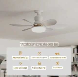 Ventilador Techo Lámpara LED 40W 52CM