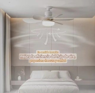 Ventilador Techo Lámpara LED 40W 52CM