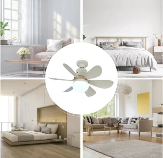Ventilador Techo Lámpara LED 40W 52CM