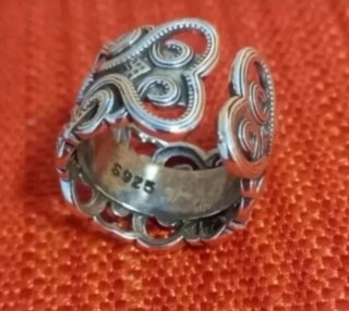 Anillo Plata Filigrana Ajustable