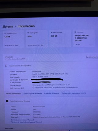 PC Sobremesa HP Pavilion
