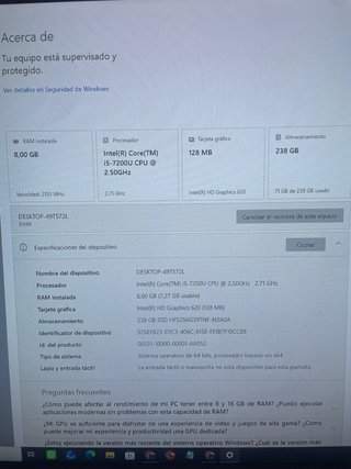 Ordenador Portátil Lenovo Negro + monitor